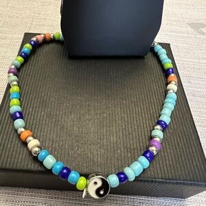 Paparazzi Multicolor Beaded Anklet with Yin Yang Charm